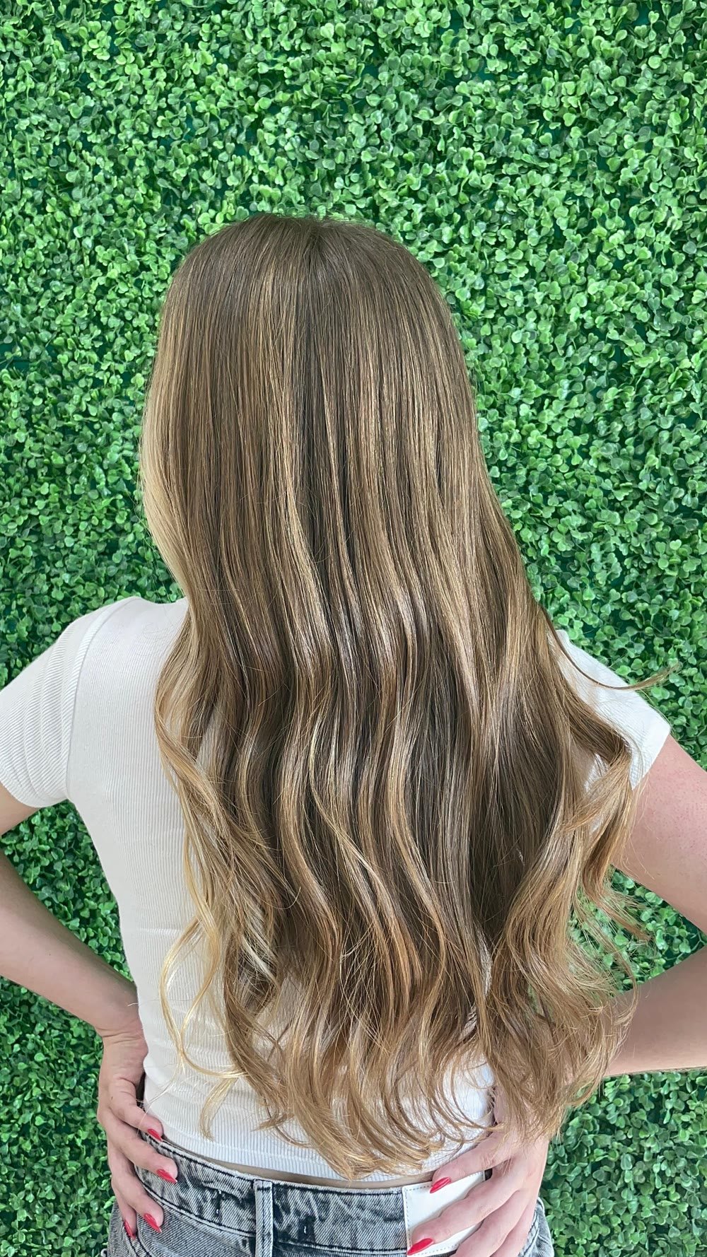 Resultado de cabelo longo iluminado